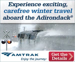 Experience exciting, carefree winter travel aboard the Adirondack >>