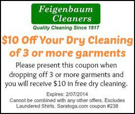 Print This Coupon For $10 In Free Dry Cleaning With 3 or More Garments >>
