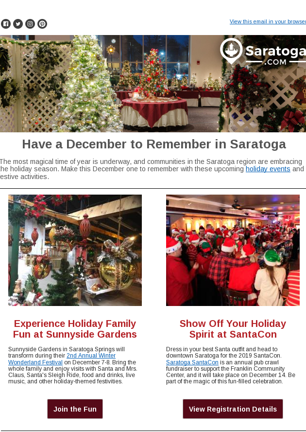 Saratoga S Most Fun Festive Holiday Events And Activities